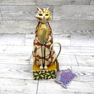 NWT 2003 Heartwood Creek Jim Shore 7" Abraham Cat Figurine 114420T